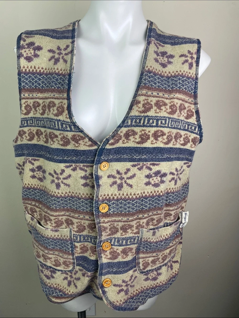 Vintage Arizona Jean Co Reversible Vest Button Front - Picture 11 of 16
